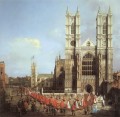 ウェストミンスター寺院とバスの騎士の行列 1749年カナレット